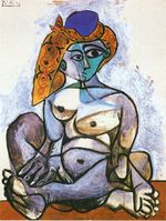 Nude woman with turkish bonnet